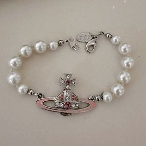 vintage pink and pearl Vivienne Westwood bracelet